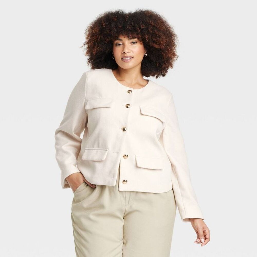 Women's Lady Jacket - A New Day Off-White XXL